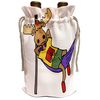 Wine Bag - Funny Cool Moose Sleeping in Hammock and Reading Animals