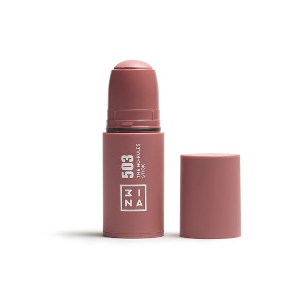 3INA MAKEUP - The No - Rules Stick 503 - Hautfarbe Blush Stick für Augen Lippen Wangen mit Hyaluronsäure - Cream Blusher für Natürliches und Leuchtendes Finish - Vegan - Cruelty Free