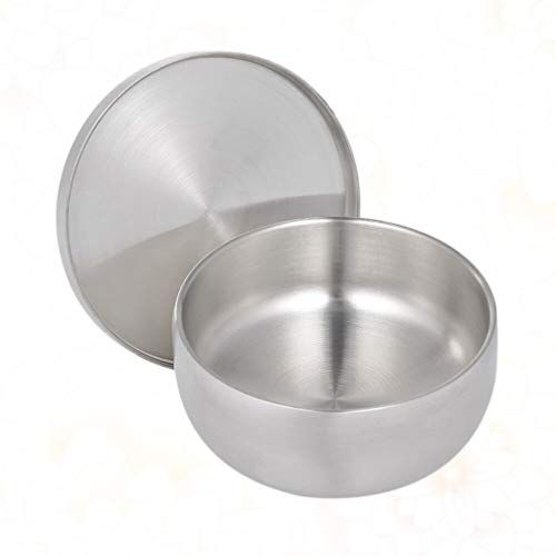 ARTIBETTER Stainless Steel Shaving Bowl with Lid Shaving Soap Bowl Mens Shave Soap Cup For Shaving Soap & Cream(Silver)