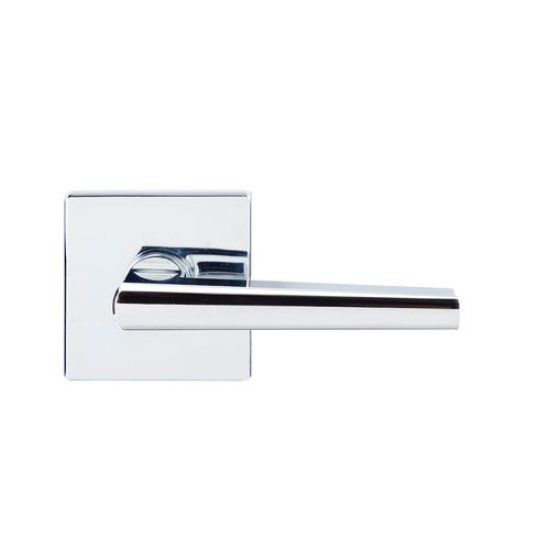 Delaney Hardware Vida Passage Door Handle with Square Trim, Fits Doors 1-3/8 to 1-3/4 in. Thick, Polished Chrome – Reversible Left/Right-Handed Hallway, Closet Door Lever with Latch – Easy to Install