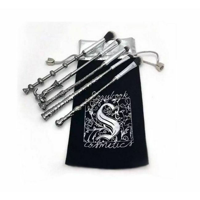 5pcs For Harry Potter Fans Wizard Wand Makeup Brushes Set Kit + Bag