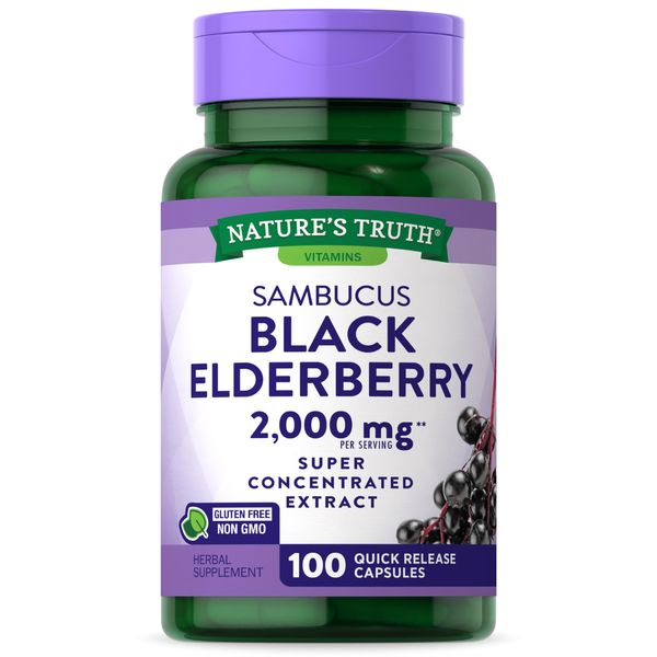 Nature's Truth Sambucus Black Elderberry（ブラックエルダーベリー） 1000mg 100粒 海外配送品
