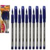 SAINO 10 x 0.7mm Tip Tri-Fit Triangular BLUE Ballpoint Pens Smooth Fine Writing