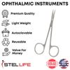 Eye Scissors Curved Blunt Length 11.5cm Ophthalmic Scissors Surgical Instruments