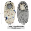 SAYMRE Satin Bonnet Silky Sleep Cap,Adjustable Hair Bonnet for Braids Curly Hair (Long Size, Long Butterfly)