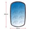 Universal 10" x 6" Flat Exterior Mirror Head Replacement for JCB Telehandler Loadall Digger