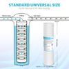 0.5 Micron 10"x2.5" Grooved Sediment Water Filter Replacement Cartridges 4 Pack