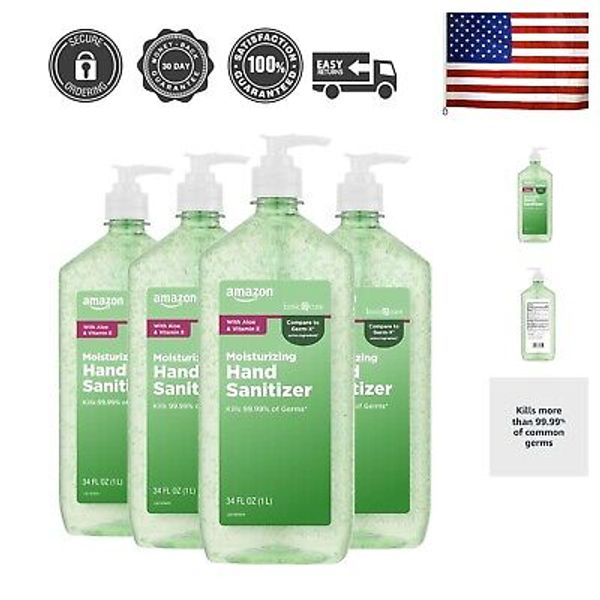 Aloe Vera Hand Sanitizer 62%, 34 fl oz Pack of 4