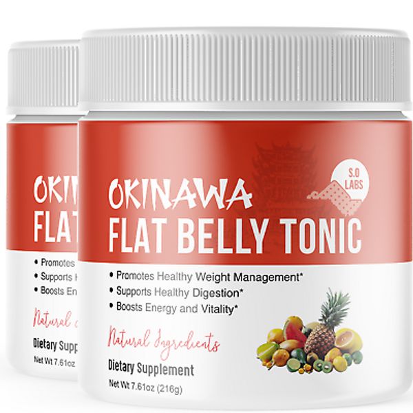 2-Okinawa Flat Belly Tonic Powder,Weight Loss,Fat Burner,Metabolism Supplement