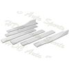 86" x 4" Universal Painted White Side Skirt Extension Rocker Splitters Lip 6pcs