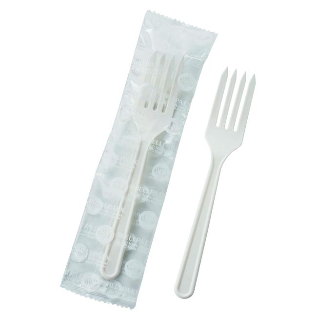 Torne P-3436 Fork in Antibacterial Bag, White, 6 Pieces