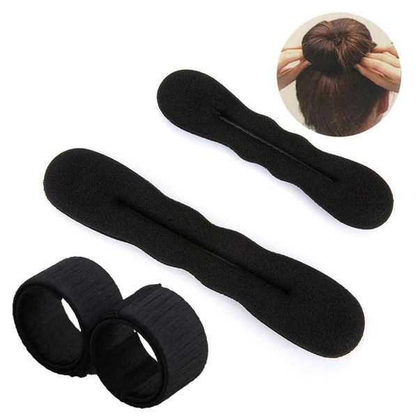 ZKSXOA 4pcs Hair Bun Maker,Magic Hair Bun Maker Sponge Hair Foam Twister,Lazy Hairpin Tool Bun Shapers Foam Sponge Buns Shaper Accessories,Hair Updo Tools Twister for Girls Women Gifts