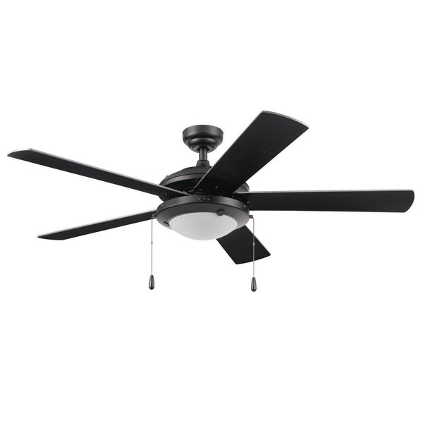 Ceiling Fan With Light 52 inch Matte Black Indoor Home Improvement Hardware