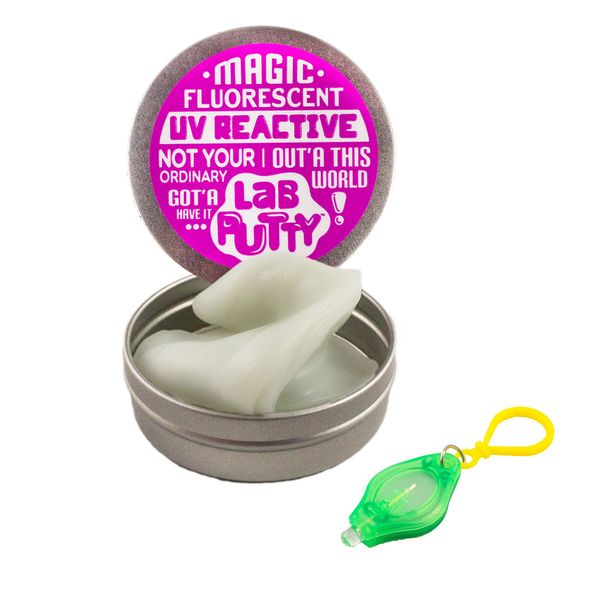 JA-RU Lab Putty LED Scribbler Sensory Putty for Kids w/Mini UV Light Flashlight (1 Unit) Invisible Ink Magic Color Changing Putty. Stress Relief Toy. Mini Slime Party Favors. 9574-1A