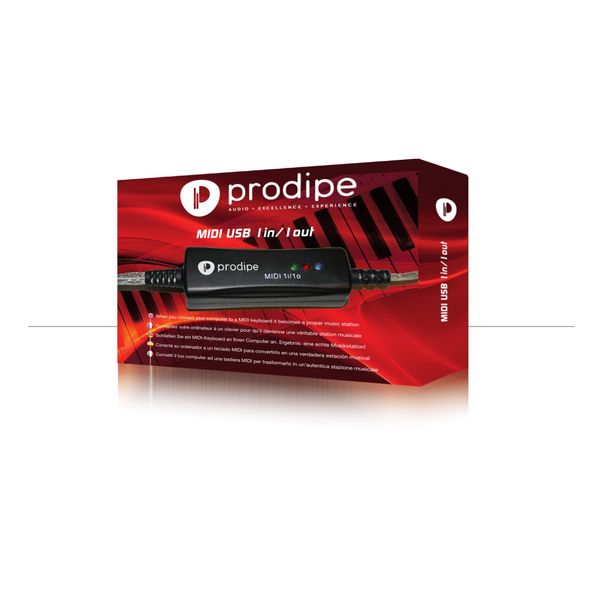 Prodipe P6-5 Midi USB 1i1o professionelles latenzfreies Midi Interface 2m inkl. Prodipe VE