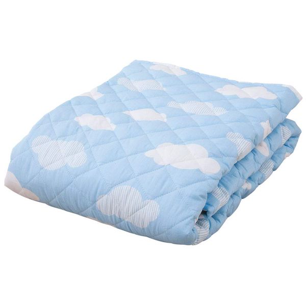 Emur Anti-slip "Chichi Play Mat" (L) 78.7 x 78.7 inches (200 x 200 cm), Cloud Pattern, Blue