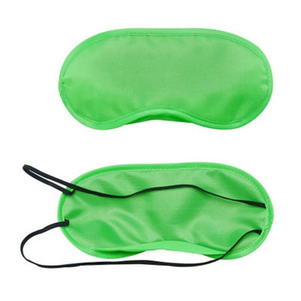 CMJ 2 x Green Eye Mask Travel Sleep Masks Eyemask Blindfold with Nose Pad Sleeping