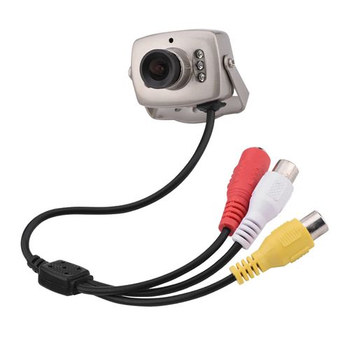 Zyyini Mini 6LED Wired CMOS CCTV Security Camera Night Digital Video Camera PALNTSC, Audio Function, Analog Modulation Technology for Brighter and Clearer (PAL format (labeled and shipped))