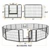 8-16panel 24”30"39" Metal Dog Cat Exercise Fence Playpen Kennel For Pet  