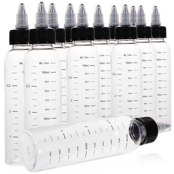 12Pcs Plastic Pigment Ink Bottles Essential Oil Sample Bottle