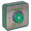 Avocet AEB29 surface st/steele green dome 'PRESS TO EXIT' IP66 rated button