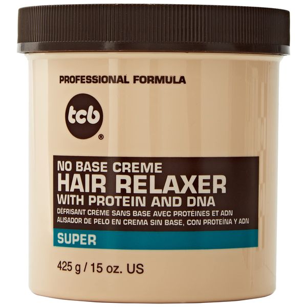 TCB No Base Creme Hair Relaxer with Protein and DNA Super 15.oz