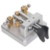 CW Key, Good Workmanship Easy Tapping Automatic Morse Code Key Carbon Fiber Paddles Silver Contact for Training (Silver)