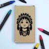 'Native American Girl' Coloured Crayon Set (CY00025855)