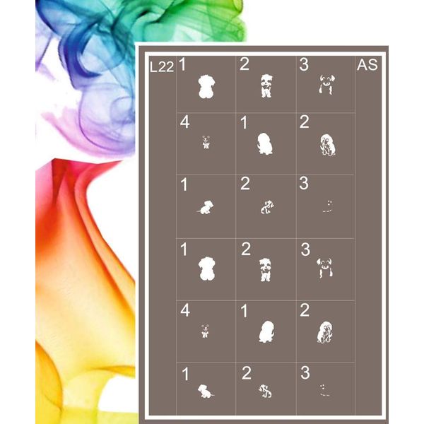 Airbrushing Stencils for Nail Art L-0022