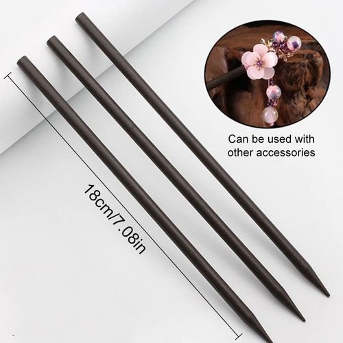 LEEQBCR Pack of 12 Hair Sticks for Long Hair Wooden Chinese Hair Sticks Vintage Hair Pin Hair Accessories, silver
