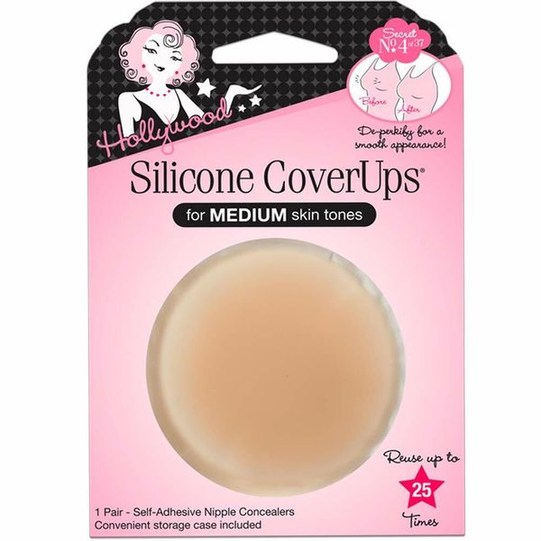 HOLLYWOOD FASHION SECRET Silicone CoverUps Medium Shade(up to 25 times reuse)NEW