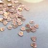 SHAREYDVA Metal Heart Studs 30P Pink Gold