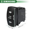uxcell Backlit Turn Signal Rocker Switch 4 Pin Switch Replacement Universal Plastic Metal Black