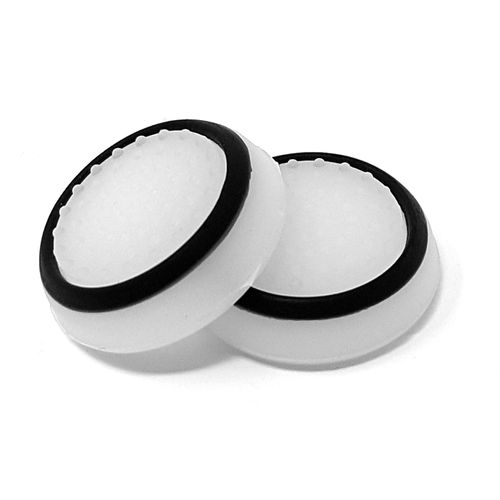 1 PAIR of Thumb Grips for Nintendo Switch (2pcs) (Glow In The Dark w/Black Ring)