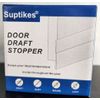 White Door Draft Stopper for Exterior/Interior Doors, Adhesive Weather Stripping