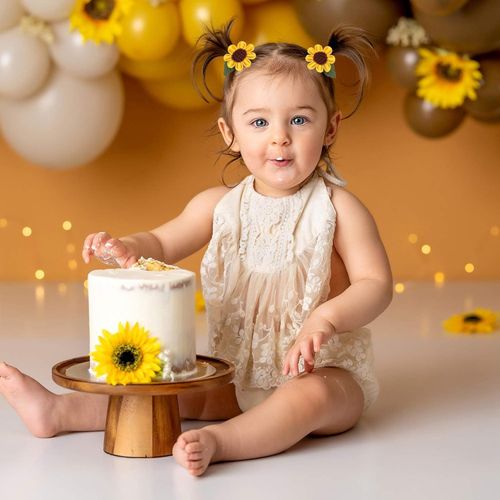Pack of 6 Flower Hair Clips Girls, Flower Hair Claw Clips Girls, Bee Hair Clips, Cute for Toddlers, Children, Girls, Women (Yellow)