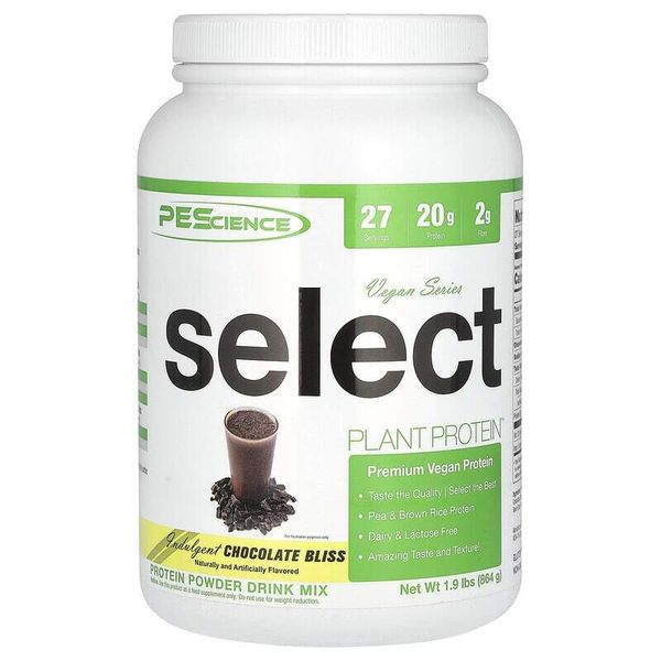 2 X  PEScience, Vegan Series, Select Plant Protein�, Indulgent Chocolate Bliss,