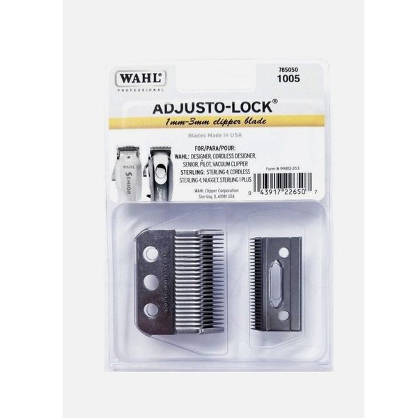 Wahl 1005 adjusto-lock clipper blade 1mm-3mm 3 hole