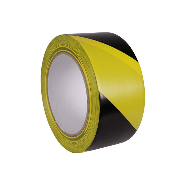 RGB Networks Ltd Warning Hazard Safety Tape 33m x 50mm (2") - Adhesive Sticky Yellow Black Diagonal Rubber Resin