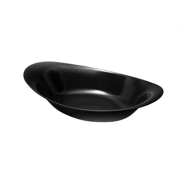 BLKP PEARL METAL AZ-5164 Curry Pasta Dish, Antibacterial, Clean-Coated, Microwave Safe, Dishwasher Safe, Lightweight, Crack-resistant, Made in Japan, Limited Black