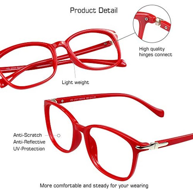 Fashionable Blue Light Blocking Glasses Anti Glare Square Eyeglass