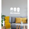Pint Evolution Beer Glass Wall Sticker White Sticker 40 x 26 cm