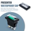 Innfeeltech 3 Pcs Mini Rocker Switch Green KCD3-103 3 Pin 3 Position Toggle Switch with 3 Waterproof Caps