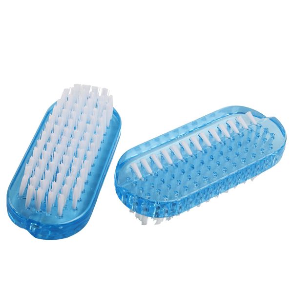 Andux Zone Hand & Nail Cleaning Brush Plastic MJS-01 (Blue 2pcs)