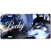 Wolf Personalized Novelty Car Tag Sign