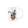 Ukulele Mug - Colourful Musical String Instrument Abstract White Tea Coffee Gift Present Mug