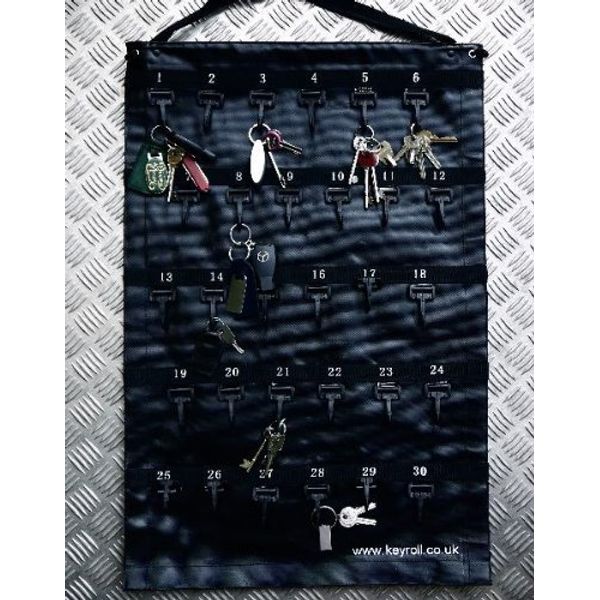 Keyroll Portable Key case Holder with Secure Hooks roll up to Safely Store Keys