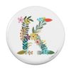 Letter K Floral Monogram Initial Kitchen Refrigerator Locker Button Magnet