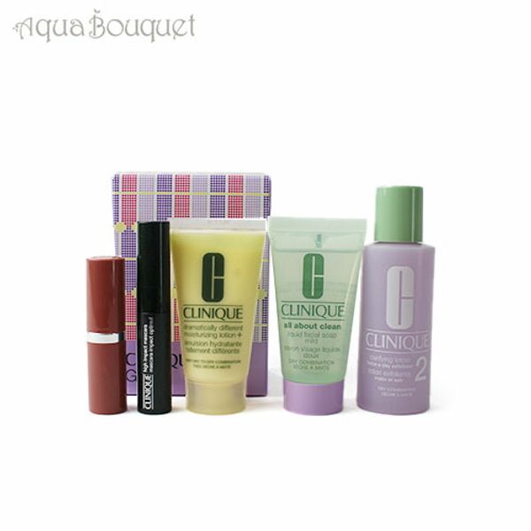 ＼5x points／Clinique Skin Care Coffret 5-piece set (lotion, face wash, lipstick, toner, mascara) CLINIQUE SKIN CARE GIFT SET [13i]