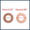 INFINAUTO 10pcs 7mm Inner Diameter Copper Washers Flat Sealing Gaskets Ring Durable Material Stylish Design